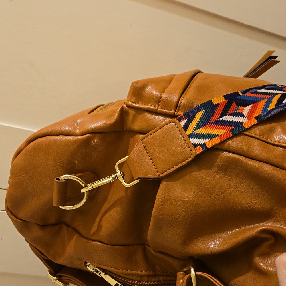 Vinyl Brown Backpack - image 3